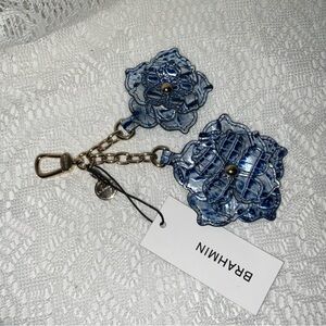 Brahmin Flower Duo Charm, Coastal Blue NWT